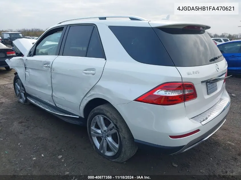 2015 Mercedes-Benz Ml 350 4Matic VIN: 4JGDA5HB1FA470621 Lot: 40877358