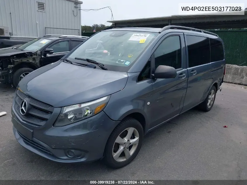 2016 Mercedes-Benz Metris VIN: WD4PG2EE5G3177023 Lot: 39919238