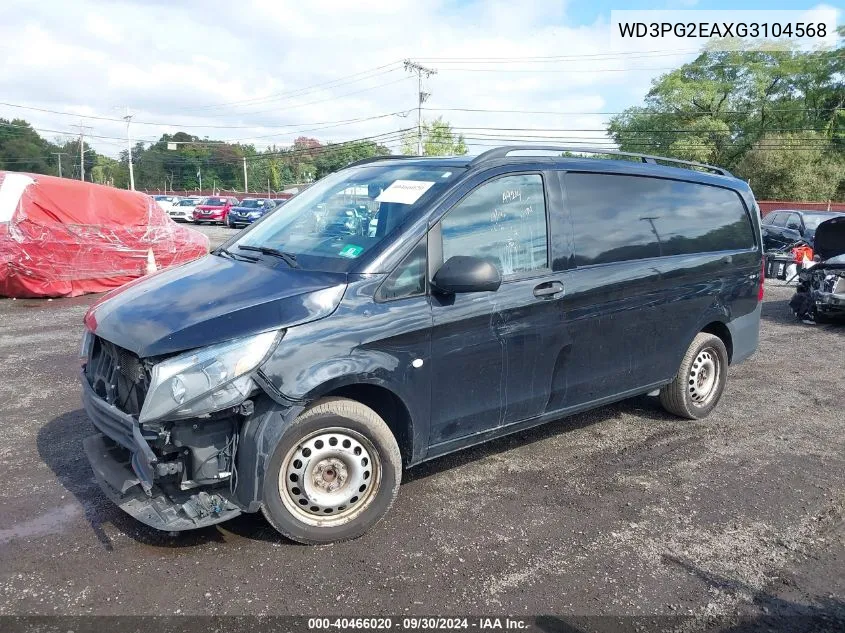 2016 Mercedes-Benz Metris VIN: WD3PG2EAXG3104568 Lot: 40466020