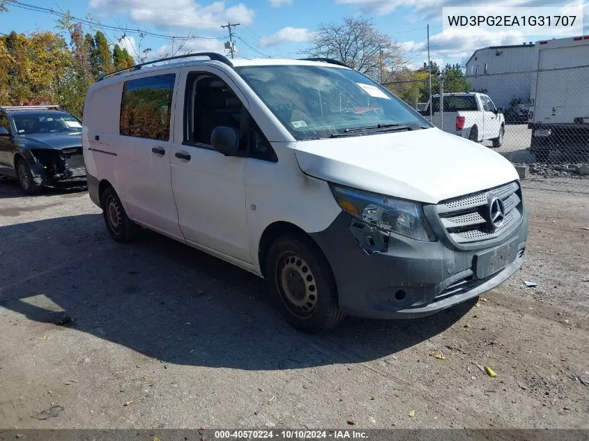 2016 Mercedes-Benz Metris VIN: WD3PG2EA1G31707 Lot: 40570224