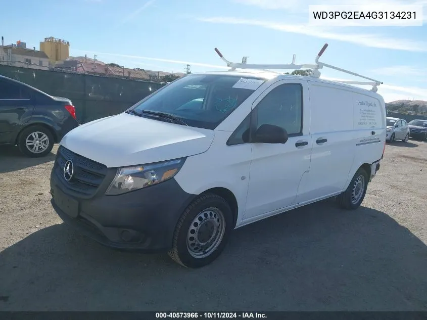 2016 Mercedes-Benz Metris VIN: WD3PG2EA4G3134231 Lot: 40573966