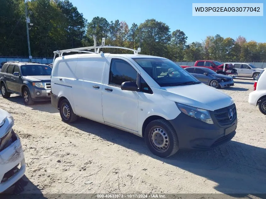 2016 Mercedes-Benz Metris VIN: WD3PG2EA0G3077042 Lot: 40633973