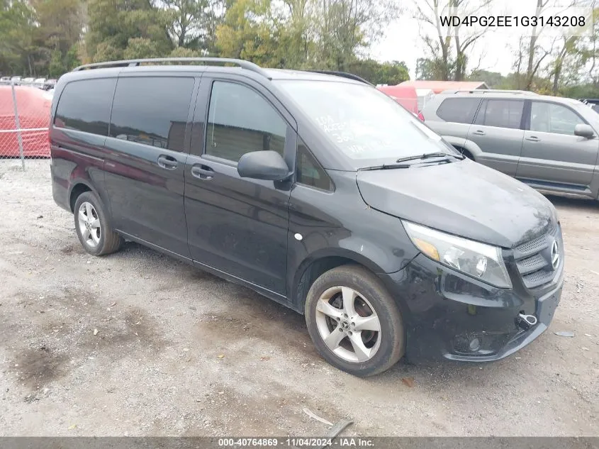 2016 Mercedes-Benz Metris VIN: WD4PG2EE1G3143208 Lot: 40764869