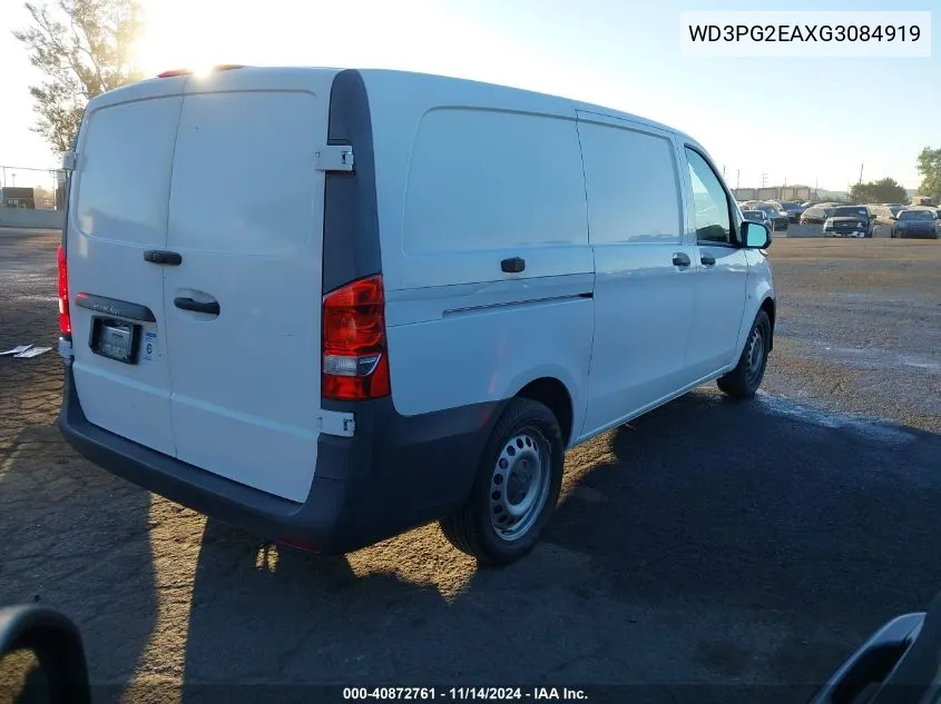 2016 Mercedes-Benz Metris VIN: WD3PG2EAXG3084919 Lot: 40872761