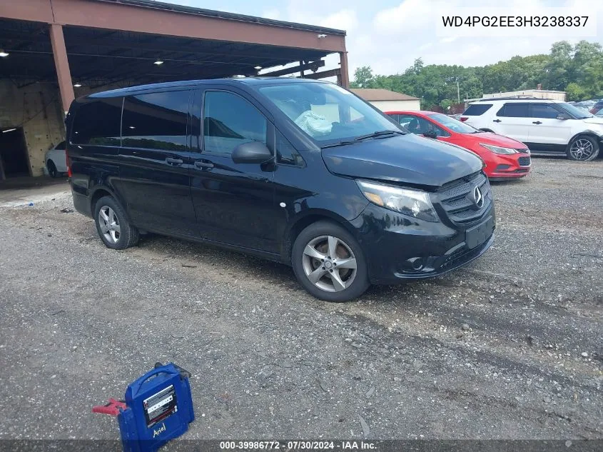 2017 Mercedes-Benz Metris VIN: WD4PG2EE3H3238337 Lot: 39986772