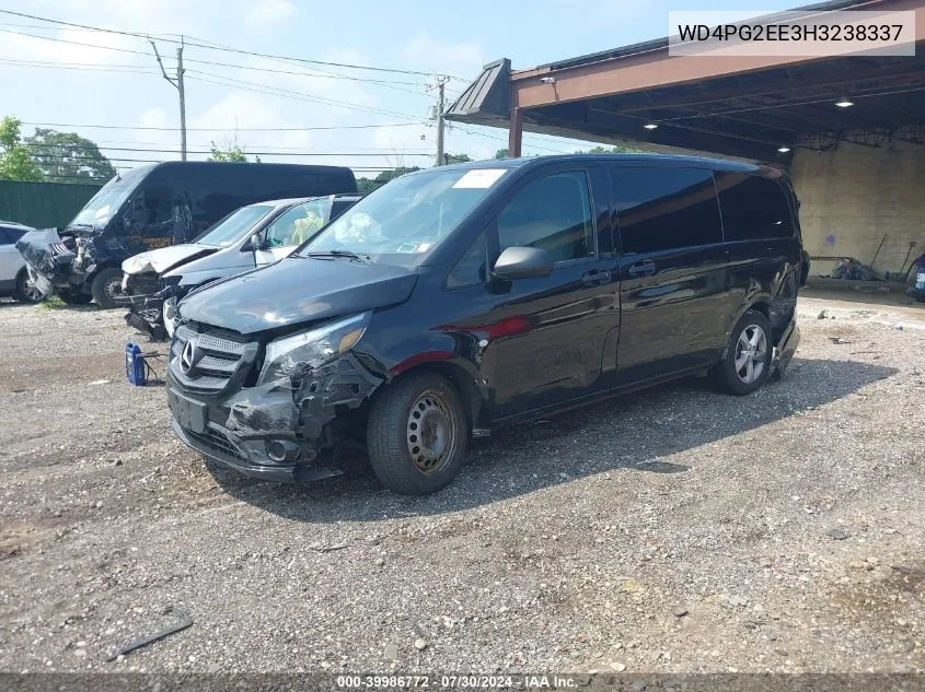 2017 Mercedes-Benz Metris VIN: WD4PG2EE3H3238337 Lot: 39986772