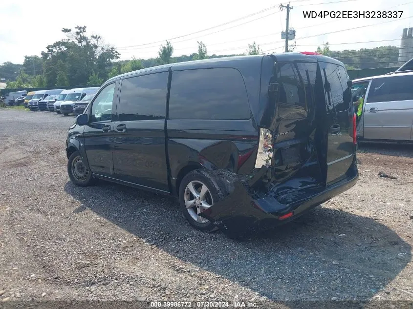 2017 Mercedes-Benz Metris VIN: WD4PG2EE3H3238337 Lot: 39986772