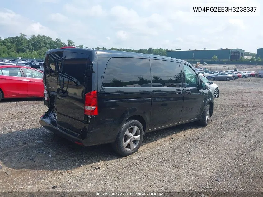 2017 Mercedes-Benz Metris VIN: WD4PG2EE3H3238337 Lot: 39986772