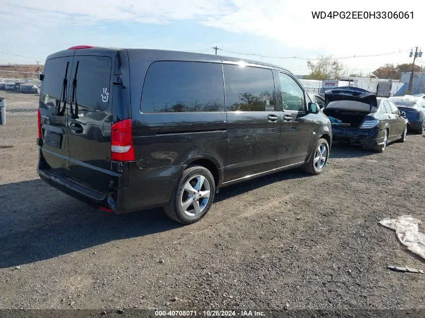 2017 Mercedes-Benz Metris VIN: WD4PG2EE0H3306061 Lot: 40708071