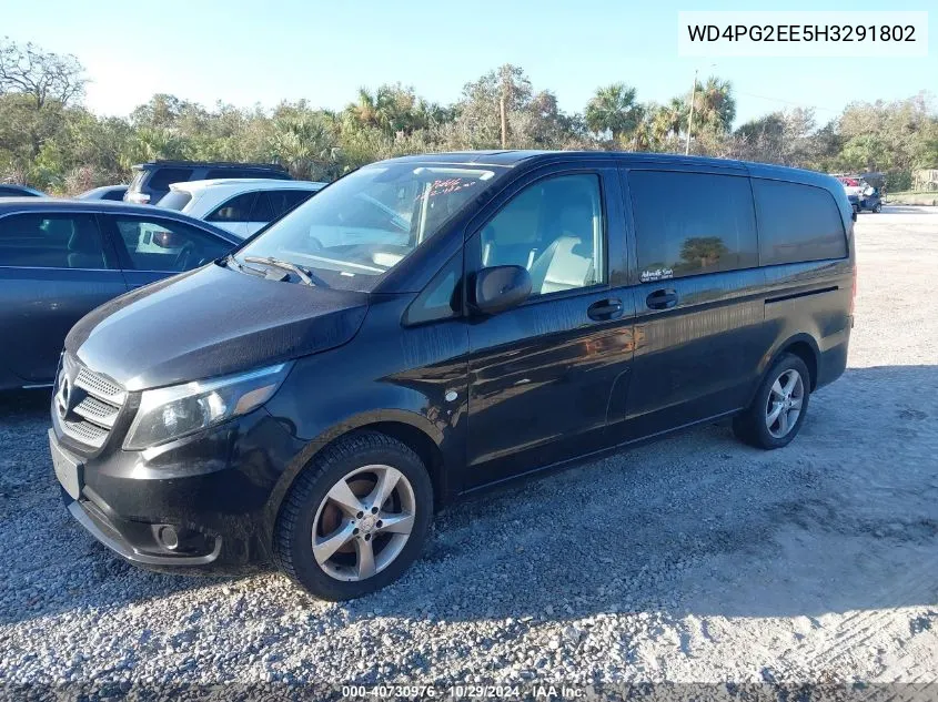 2017 Mercedes-Benz Metris VIN: WD4PG2EE5H3291802 Lot: 40730976