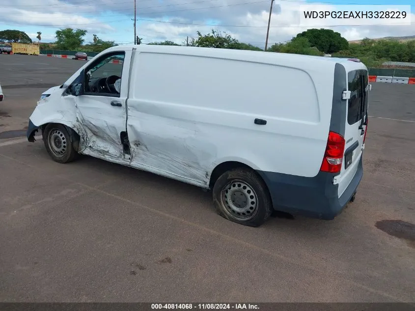 2017 Mercedes-Benz Metris VIN: WD3PG2EAXH3328229 Lot: 40814068