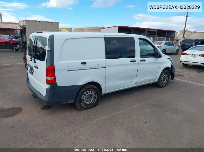 2017 Mercedes-Benz Metris VIN: WD3PG2EAXH3328229 Lot: 40814068