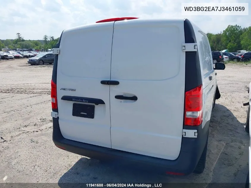 2018 Mercedes-Benz Metris VIN: WD3BG2EA7J3461059 Lot: 11941688