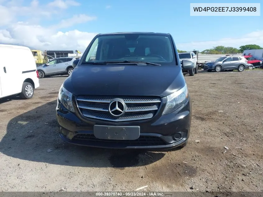 2018 Mercedes-Benz Metris VIN: WD4PG2EE7J3399408 Lot: 39370740