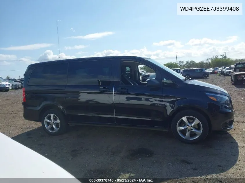 2018 Mercedes-Benz Metris VIN: WD4PG2EE7J3399408 Lot: 39370740