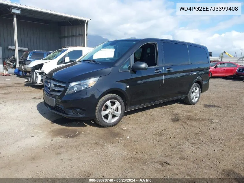 2018 Mercedes-Benz Metris VIN: WD4PG2EE7J3399408 Lot: 39370740