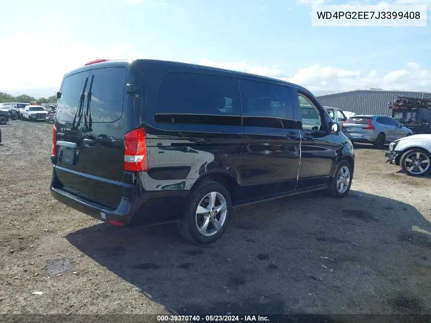 2018 Mercedes-Benz Metris VIN: WD4PG2EE7J3399408 Lot: 39370740