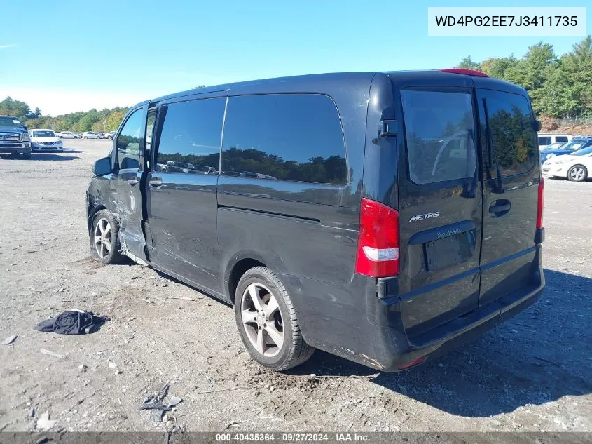 2018 Mercedes-Benz Metris VIN: WD4PG2EE7J3411735 Lot: 40435364