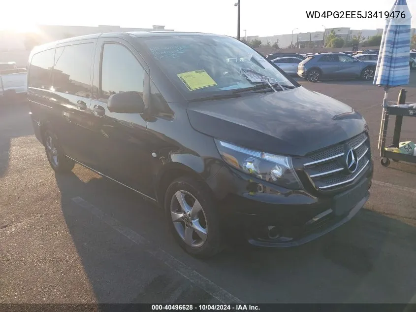 2018 Mercedes-Benz Metris VIN: WD4PG2EE5J3419476 Lot: 40496628