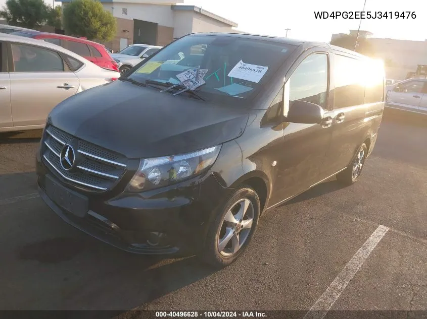 2018 Mercedes-Benz Metris VIN: WD4PG2EE5J3419476 Lot: 40496628