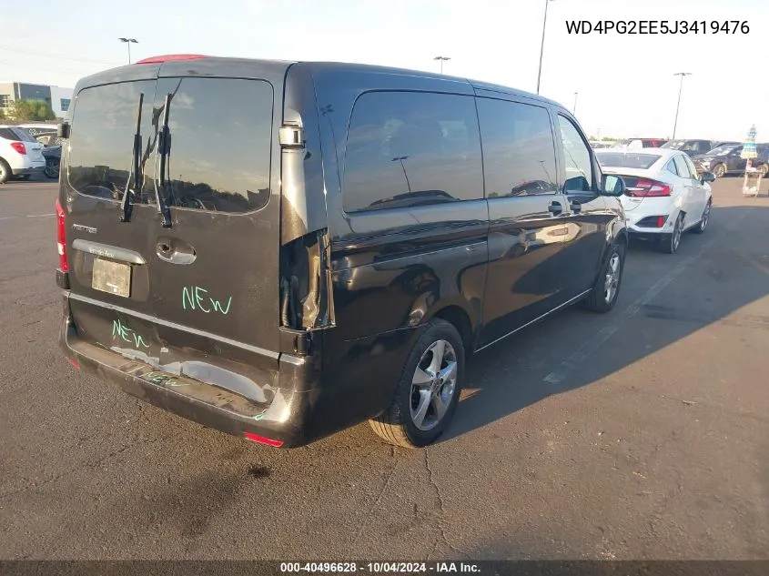 2018 Mercedes-Benz Metris VIN: WD4PG2EE5J3419476 Lot: 40496628