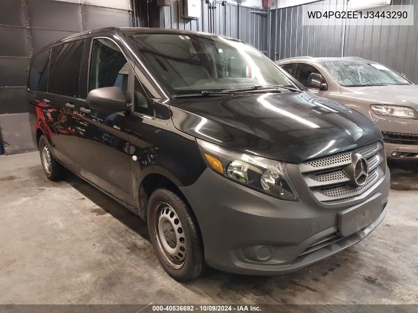 2018 Mercedes-Benz Metris VIN: WD4PG2EE1J3443290 Lot: 40536692