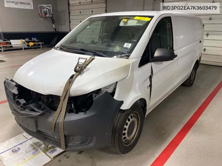 2019 Mercedes-Benz Metris VIN: WD3PG2EA7K3603479 Lot: 40927365