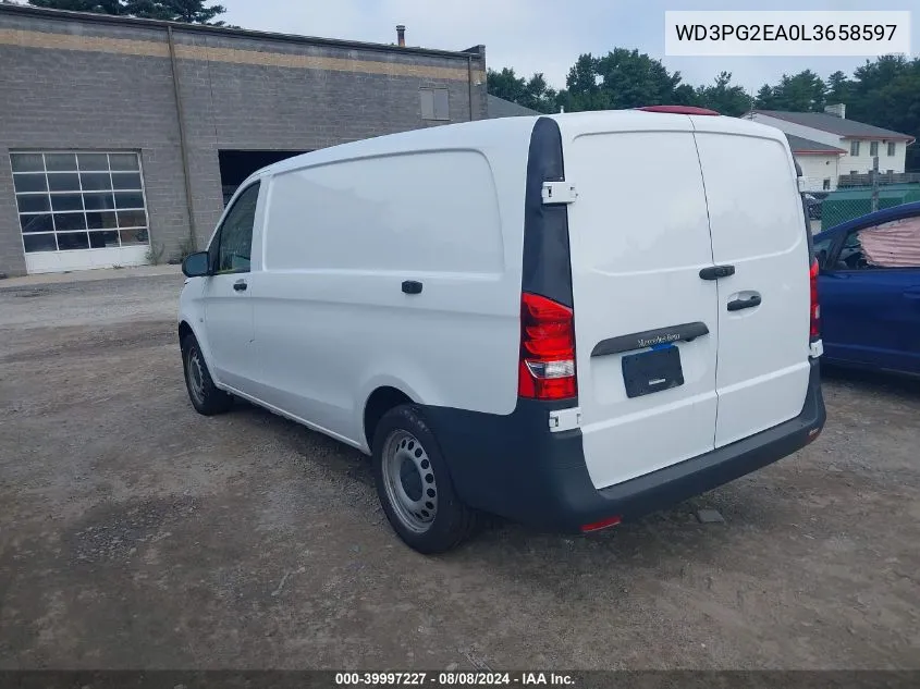 2020 Mercedes-Benz Metris VIN: WD3PG2EA0L3658597 Lot: 39997227