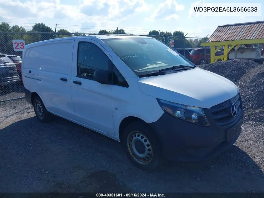 2020 Mercedes-Benz Metris VIN: WD3PG2EA6L3666638 Lot: 40351601