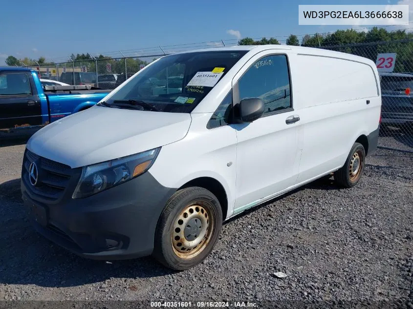 2020 Mercedes-Benz Metris VIN: WD3PG2EA6L3666638 Lot: 40351601