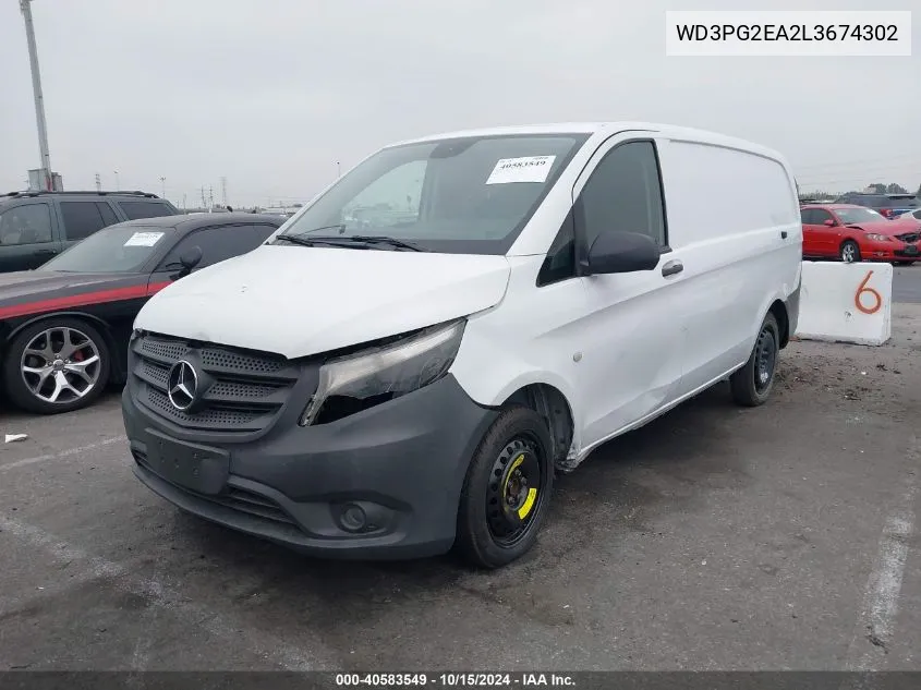 2020 Mercedes-Benz Metris VIN: WD3PG2EA2L3674302 Lot: 40583549