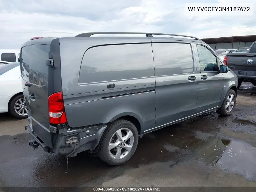 2022 Mercedes-Benz Metris VIN: W1YV0CEY3N4187672 Lot: 40360252