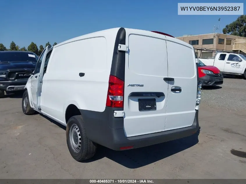 2022 Mercedes-Benz Metris VIN: W1YV0BEY6N3952387 Lot: 40485371