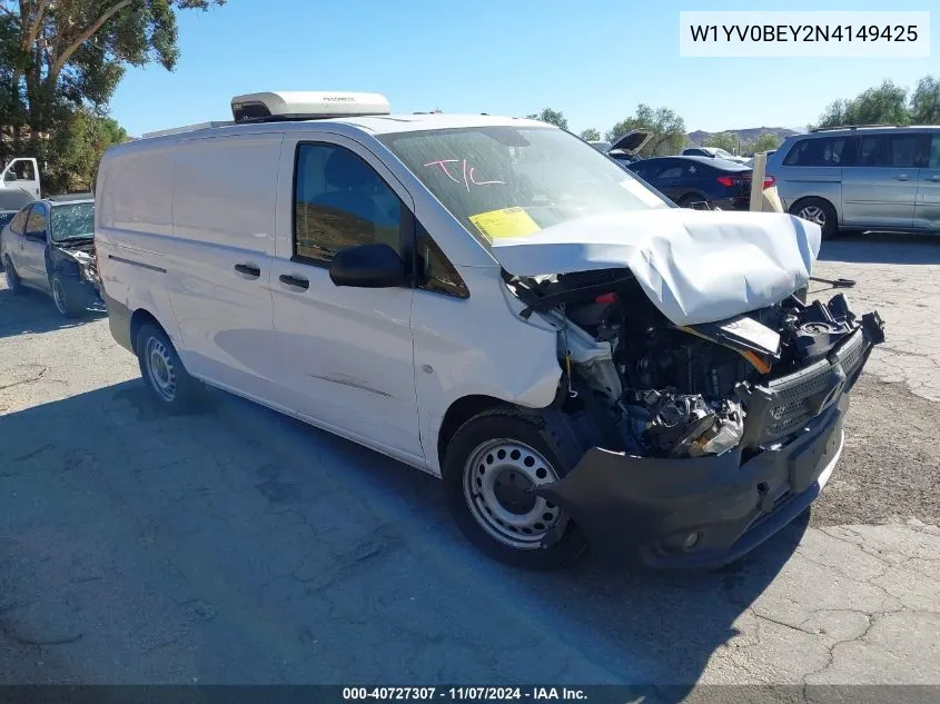 2022 Mercedes-Benz Metris VIN: W1YV0BEY2N4149425 Lot: 40727307