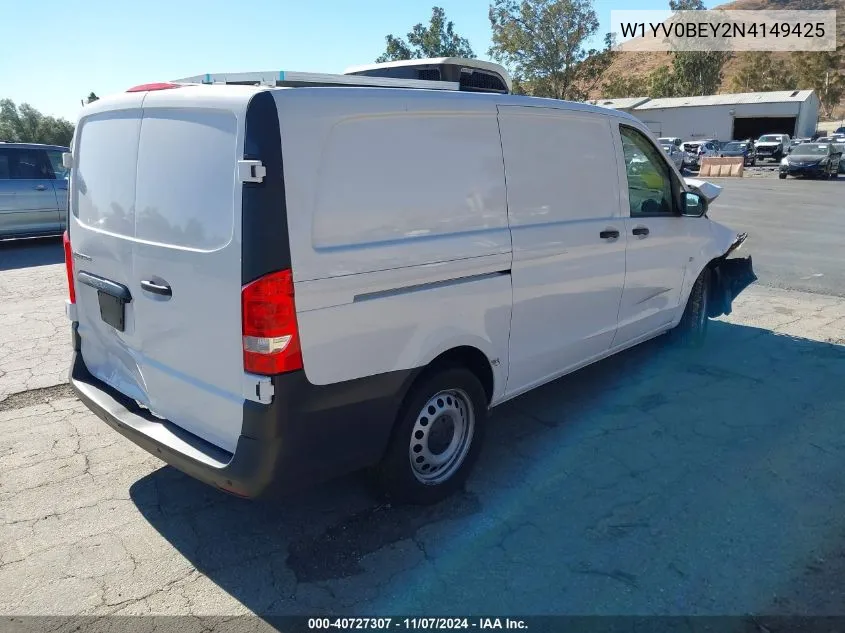 2022 Mercedes-Benz Metris VIN: W1YV0BEY2N4149425 Lot: 40727307