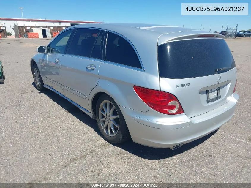 4JGCB75E96A021237 2006 Mercedes-Benz R 500 4Matic