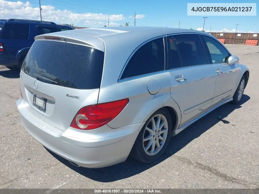 4JGCB75E96A021237 2006 Mercedes-Benz R 500 4Matic