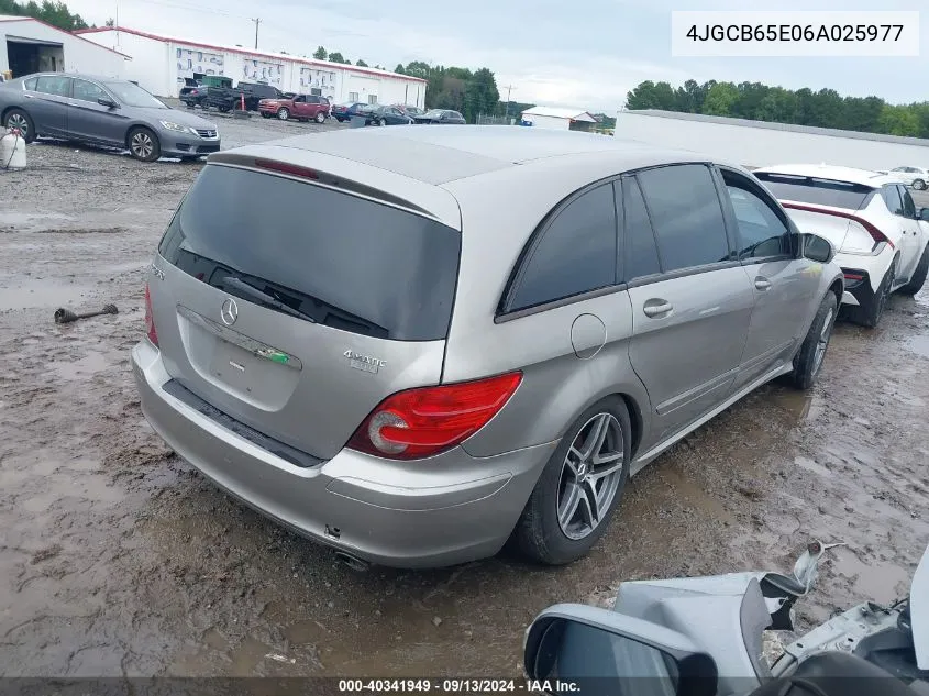 2006 Mercedes-Benz R 350 4Matic VIN: 4JGCB65E06A025977 Lot: 40341949