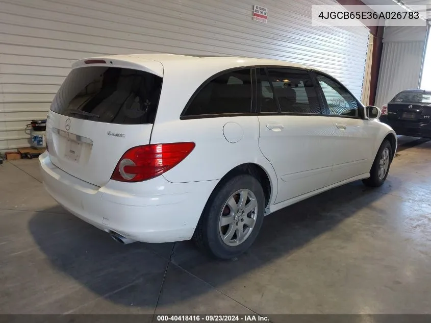 2006 Mercedes-Benz R 350 4Matic VIN: 4JGCB65E36A026783 Lot: 40418416