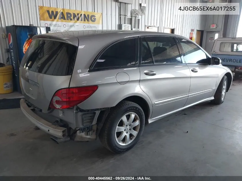 2006 Mercedes-Benz R-Class 3.5L VIN: 4JGCB65EX6A017255 Lot: 40445562