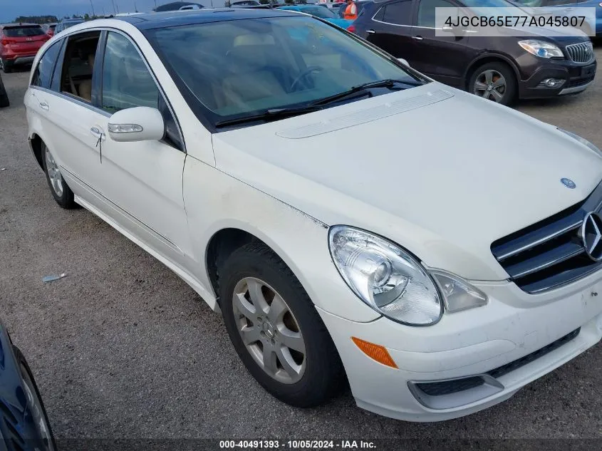 2007 Mercedes-Benz R 350 VIN: 4JGCB65E77A045807 Lot: 40491393