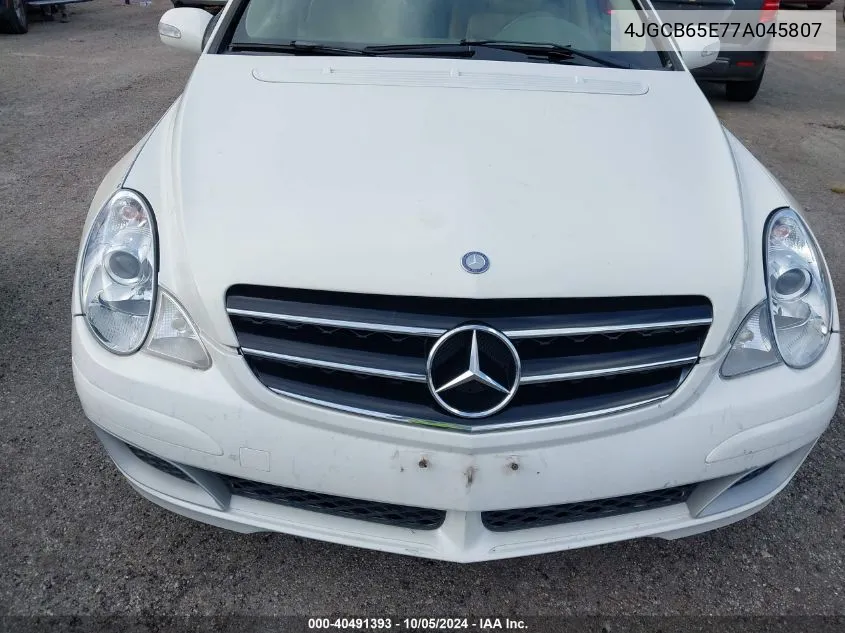 2007 Mercedes-Benz R 350 VIN: 4JGCB65E77A045807 Lot: 40491393