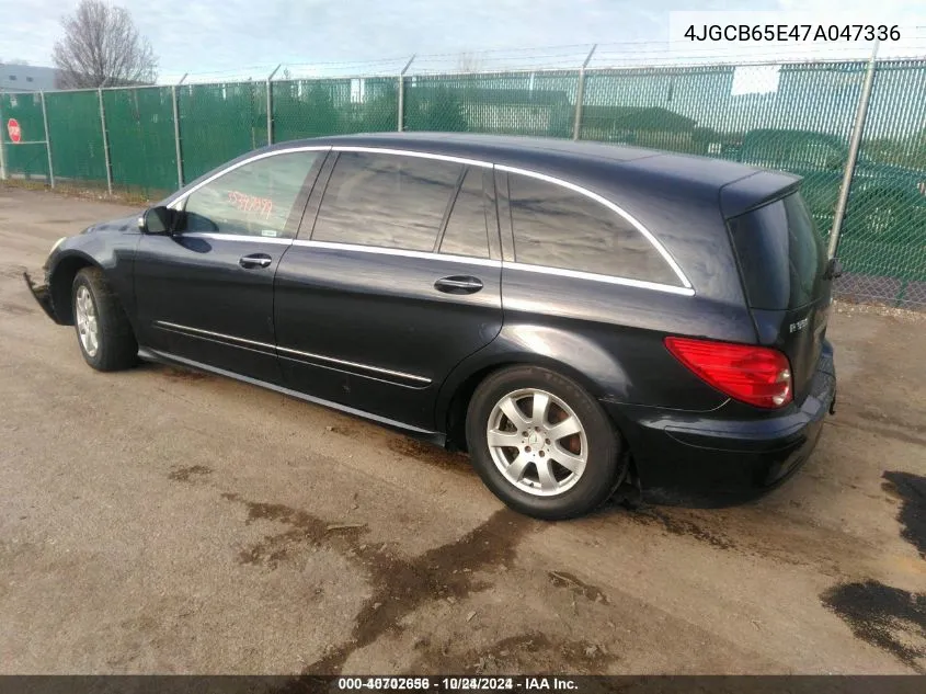 2007 Mercedes-Benz R 350 4Matic VIN: 4JGCB65E47A047336 Lot: 40702656