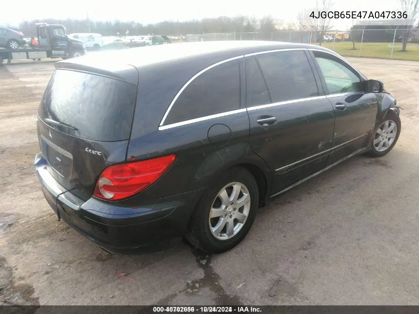 2007 Mercedes-Benz R 350 4Matic VIN: 4JGCB65E47A047336 Lot: 40702656