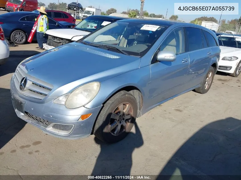 2007 Mercedes-Benz R 350 VIN: 4JGCB65E07A055739 Lot: 40822265