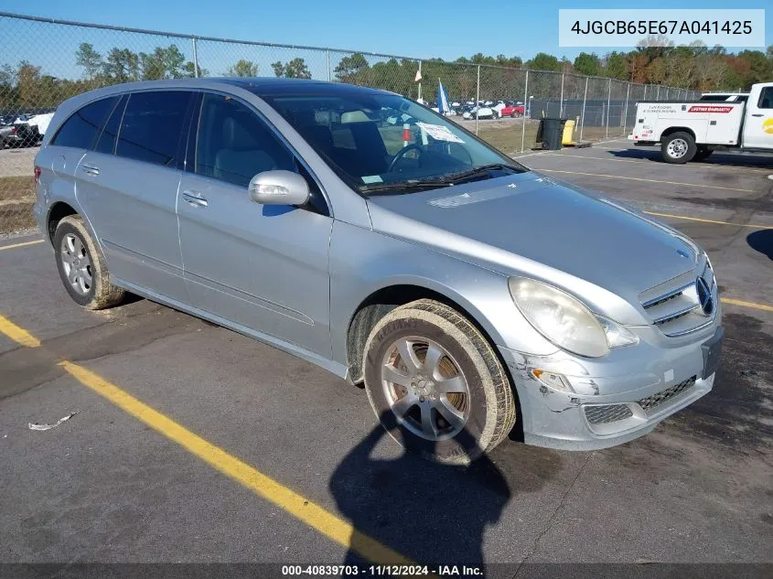 2007 Mercedes-Benz R 350 4Matic VIN: 4JGCB65E67A041425 Lot: 40839703