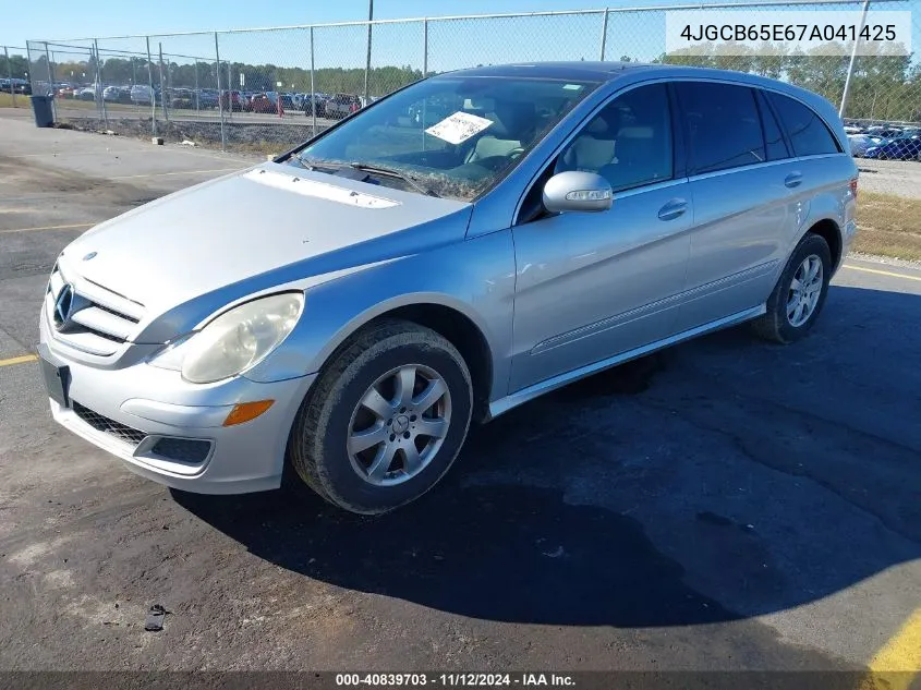 2007 Mercedes-Benz R 350 4Matic VIN: 4JGCB65E67A041425 Lot: 40839703