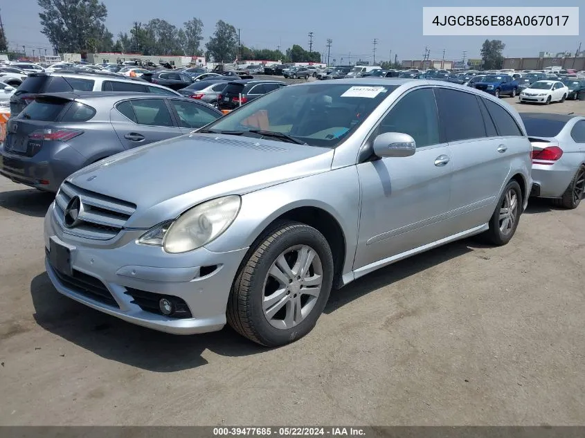 2008 Mercedes-Benz R 350 VIN: 4JGCB56E88A067017 Lot: 39477685