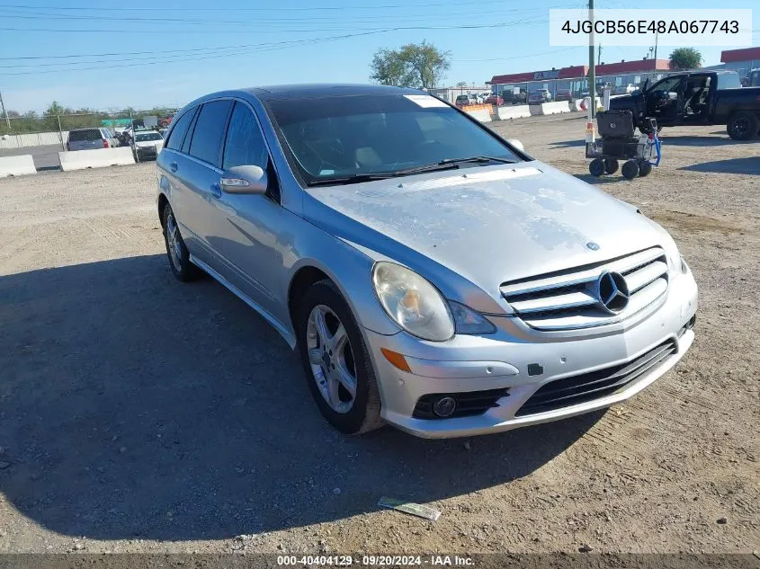 2008 Mercedes-Benz R 350 VIN: 4JGCB56E48A067743 Lot: 40404129