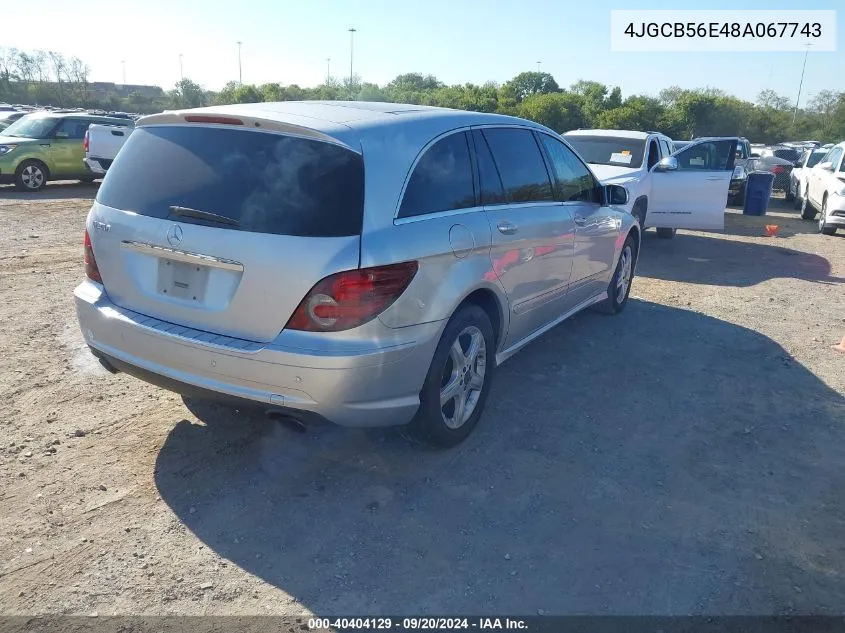 2008 Mercedes-Benz R 350 VIN: 4JGCB56E48A067743 Lot: 40404129